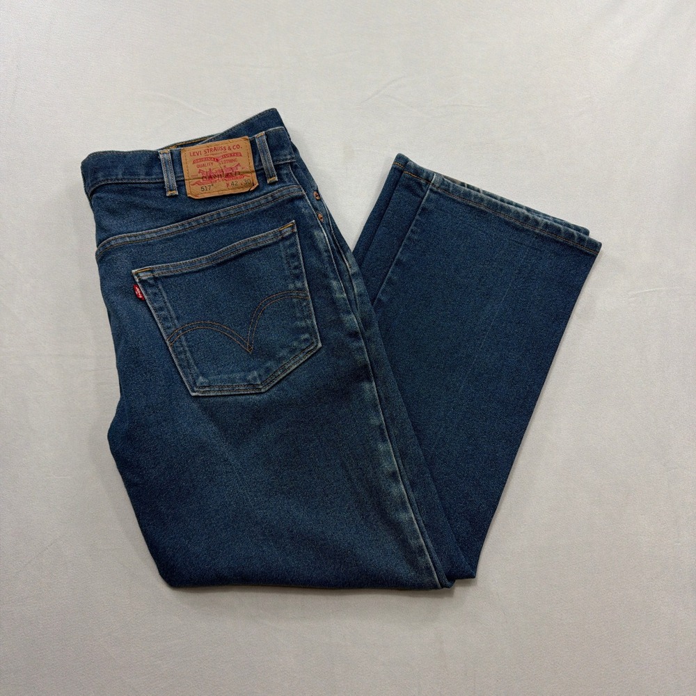 VTG Levi's Jeans 517 Boot Cut Red Tab Style Medium Wash Blue Mens 40x30